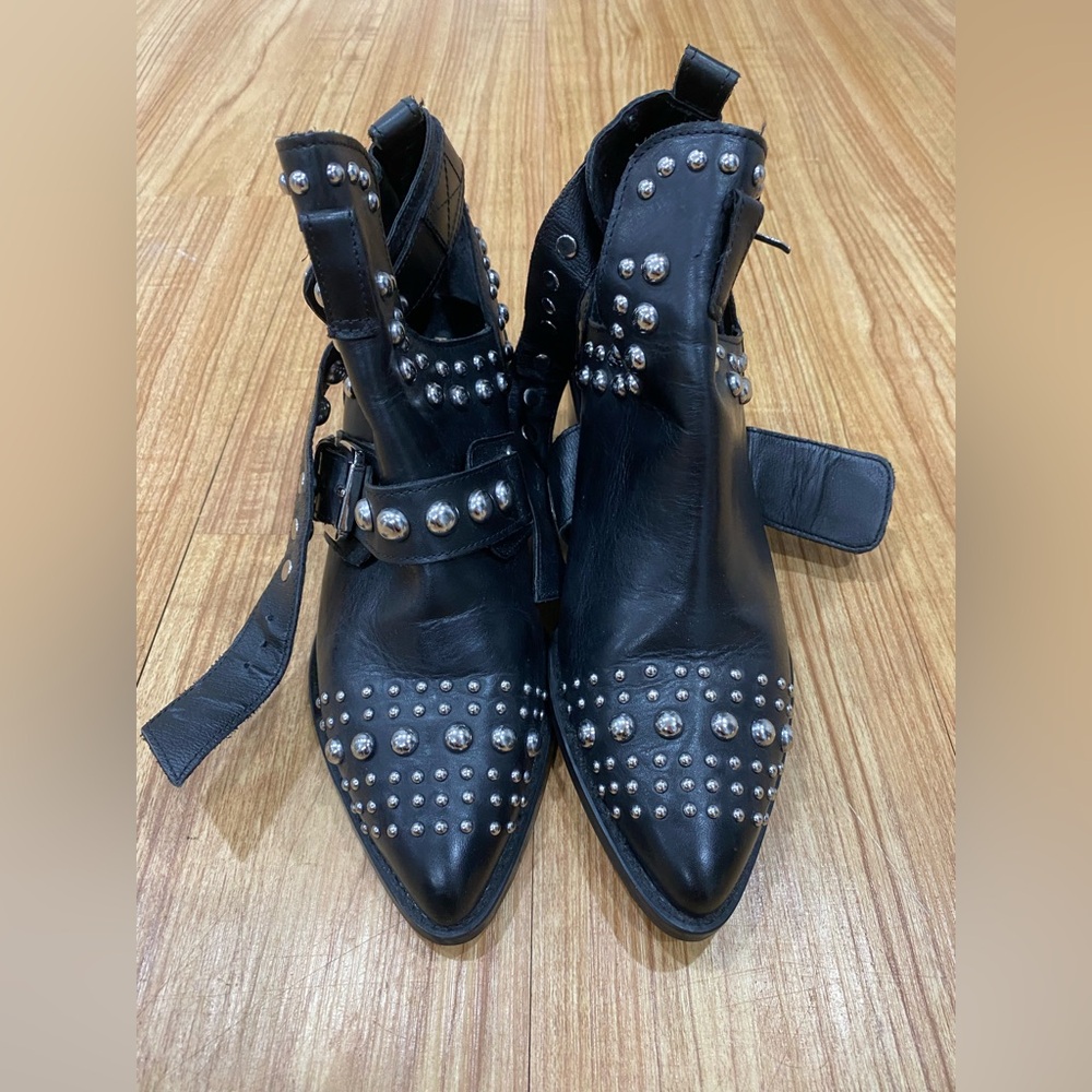 Kurt Geiger Studded Black Ankle Boots